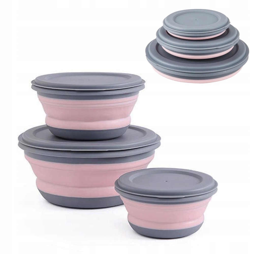 

Miski Składane Zestaw Misek Silikonowych 3SZT