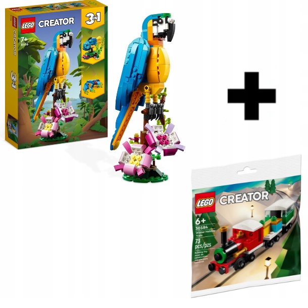 Lego Creator 3V1 Sada Papoušek Z Džungle 31136 Lego 30584 Dárková Sada