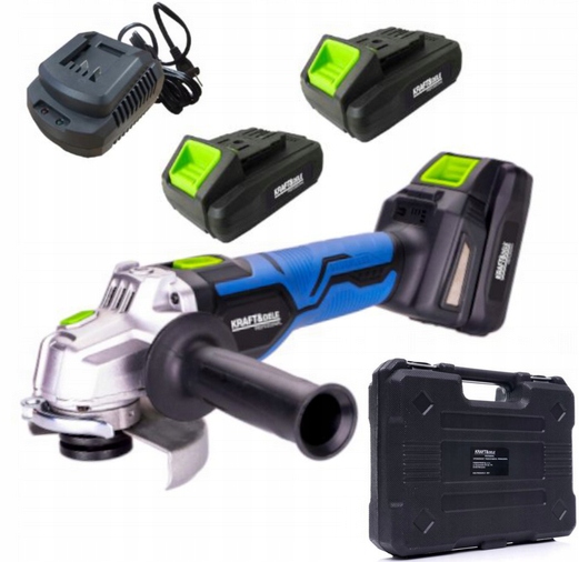 Úhlová Bruska 125 mm 2x 3 Ah Akumulátor 21V Kufr