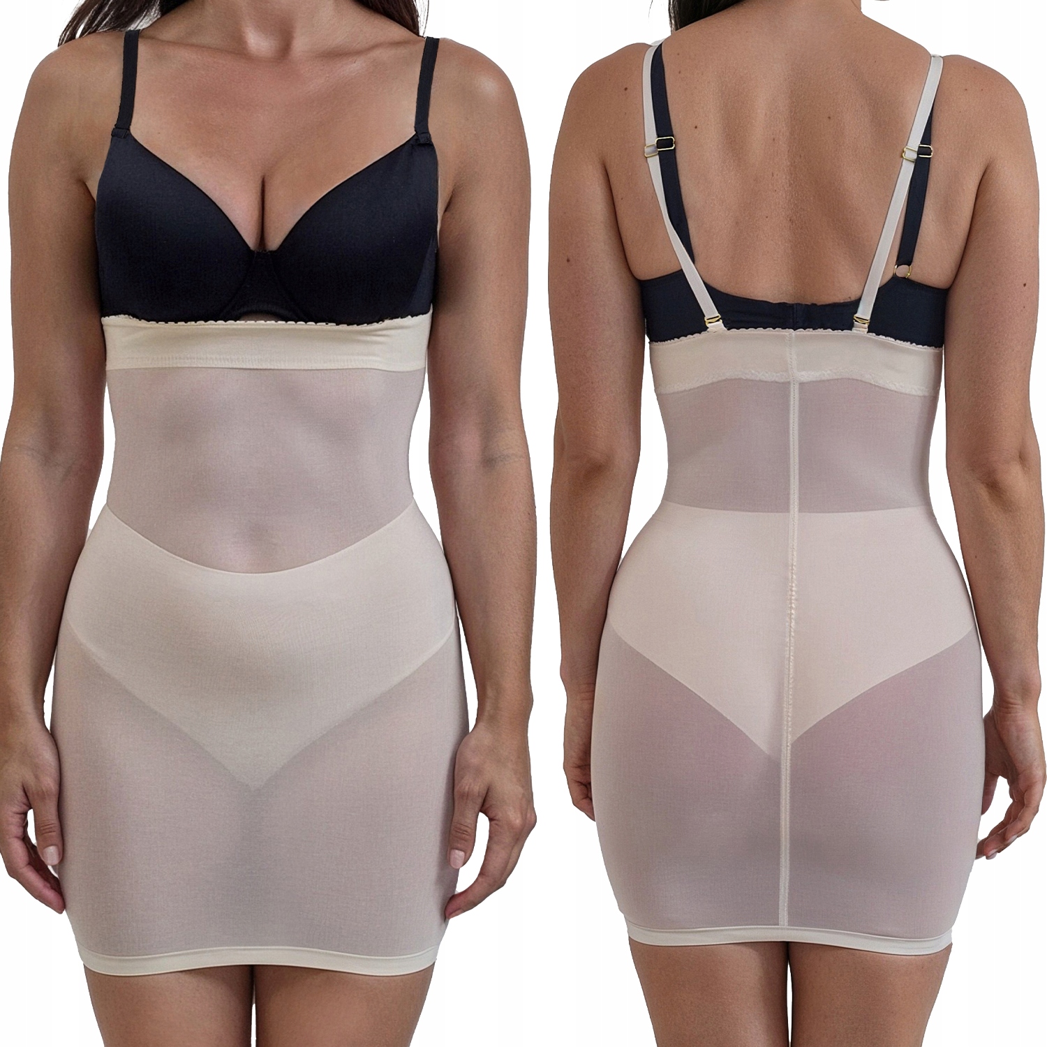 Vivisence 4106 Slim béžová zeštíhlující modelovací Halka 2XL