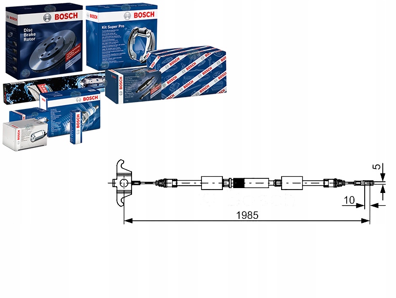 BOS1 987 - ТРОС РУЧНОГО ТОРМОЗА BOSCH 814027142