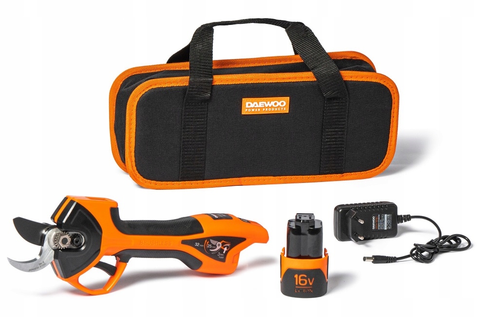 Daewoo Dagp 3216Li Set Záhradné Akumulátorové Nožnice 16V 3.0Ah 25 32 mm
