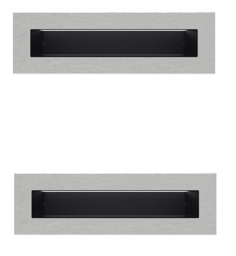 Krbová mřížka Luft jednoduchá broušená nerezová 6x20 60x200 45s