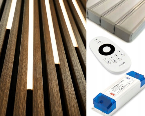 Osvětlení lamel 5x Cob Led lampa Rf ovládání Dálkový Ovladač