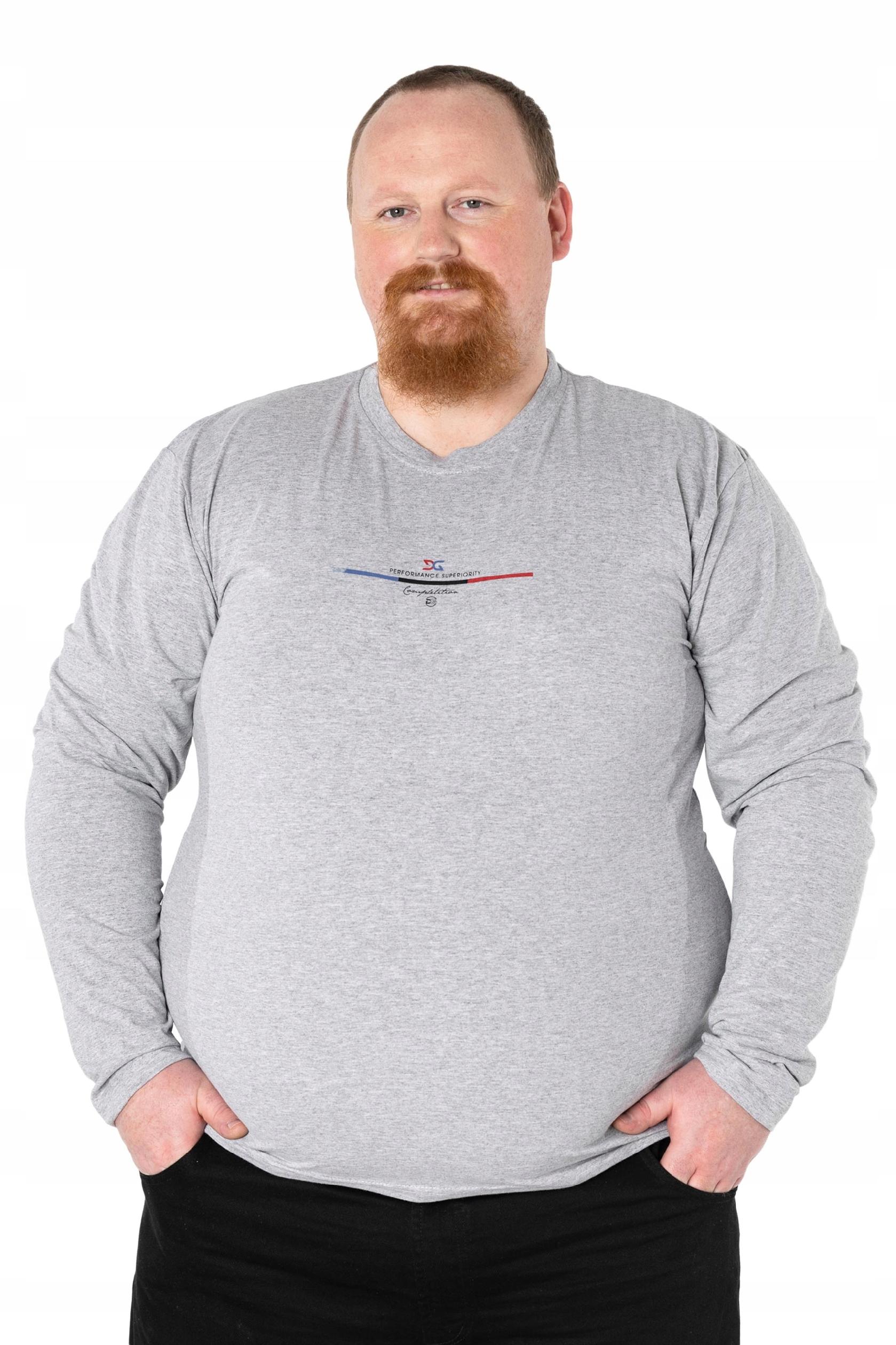 

Duża Koszulka Męska z Długim Rękawem 562-09 r 3XL