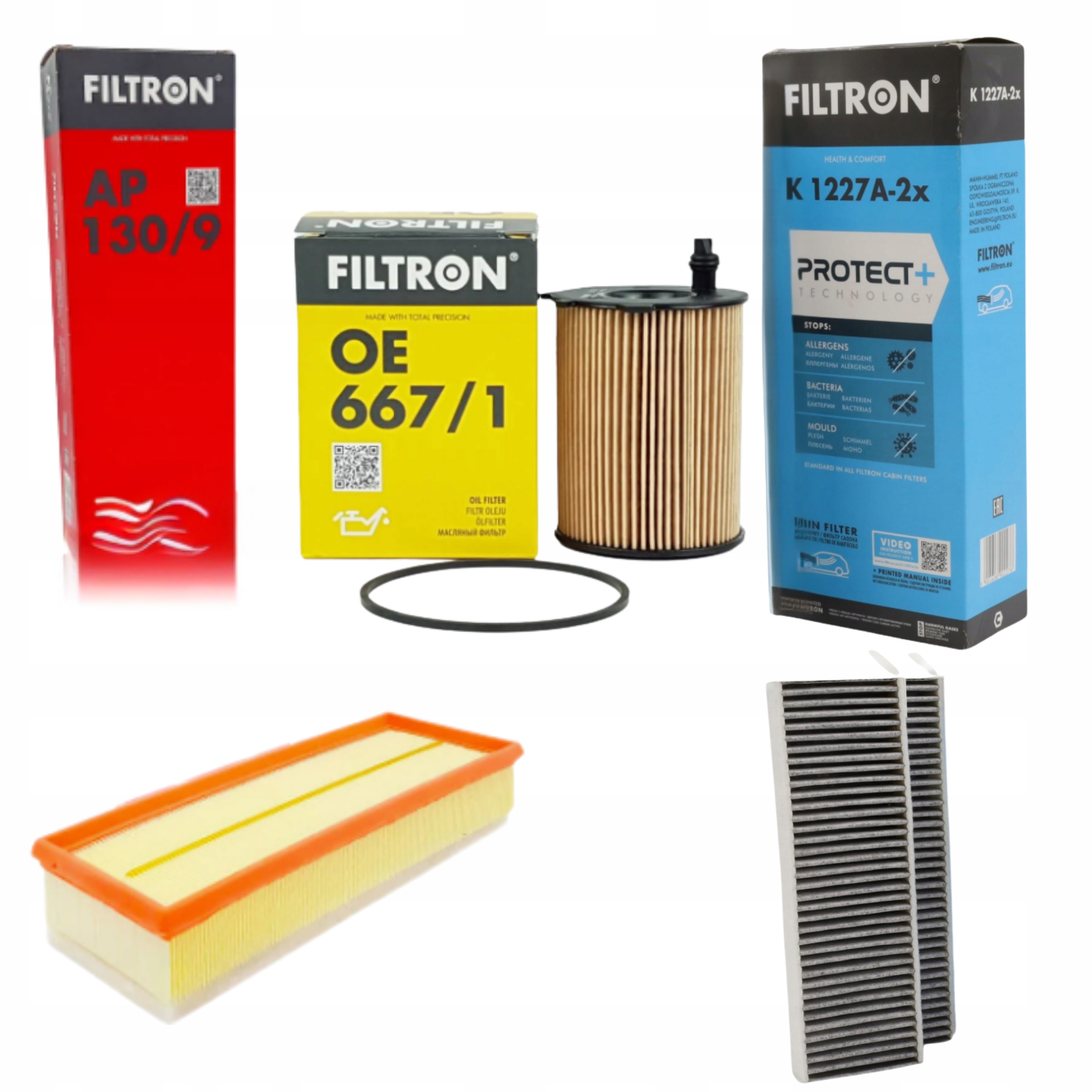 Komplet Filtrů Filtron Citroen Berlingo C4 Pugeot 3008 Partner 1.6 HDi