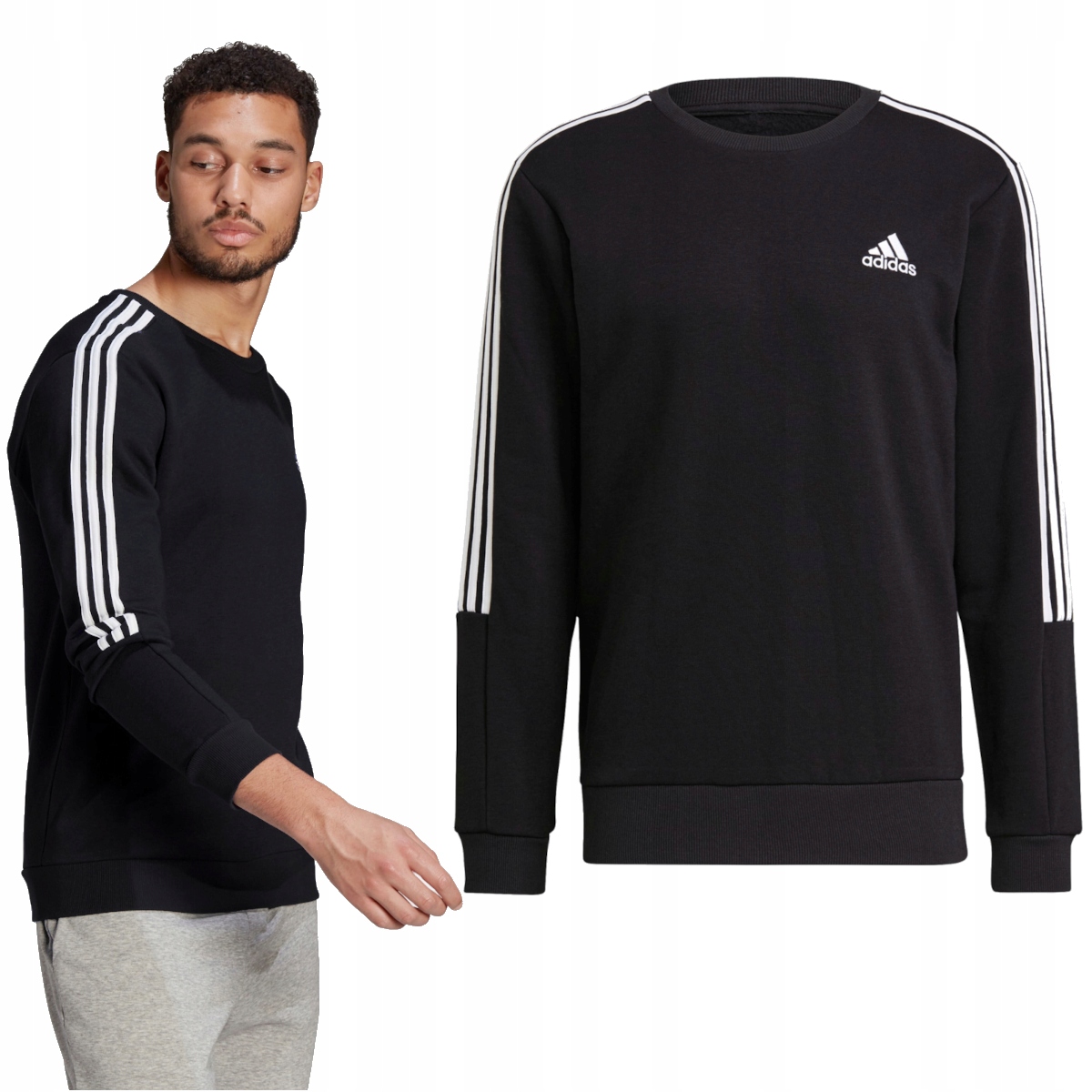 

Bluza Adidas Męska Wkładana Bawełniana 3 paski XL
