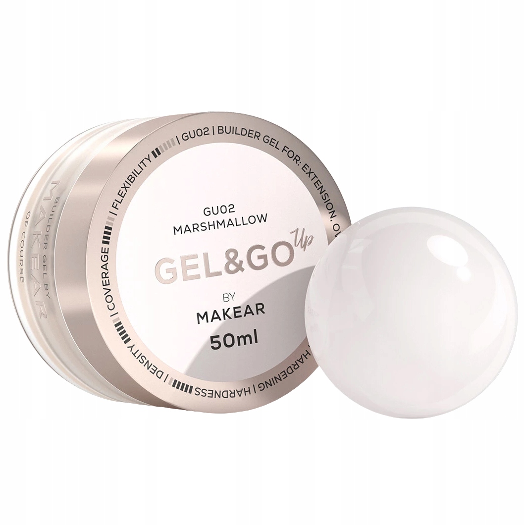 Makear Stavební Gel na nehty Gel&Go Up 50 ml GU02 Marshmallow Bílý