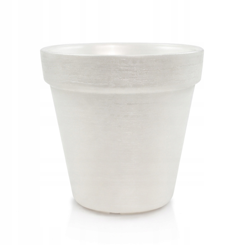 10 x Doniczka w Stylu LOFT 12 cm, Eko, UV Odporna, Perłowy