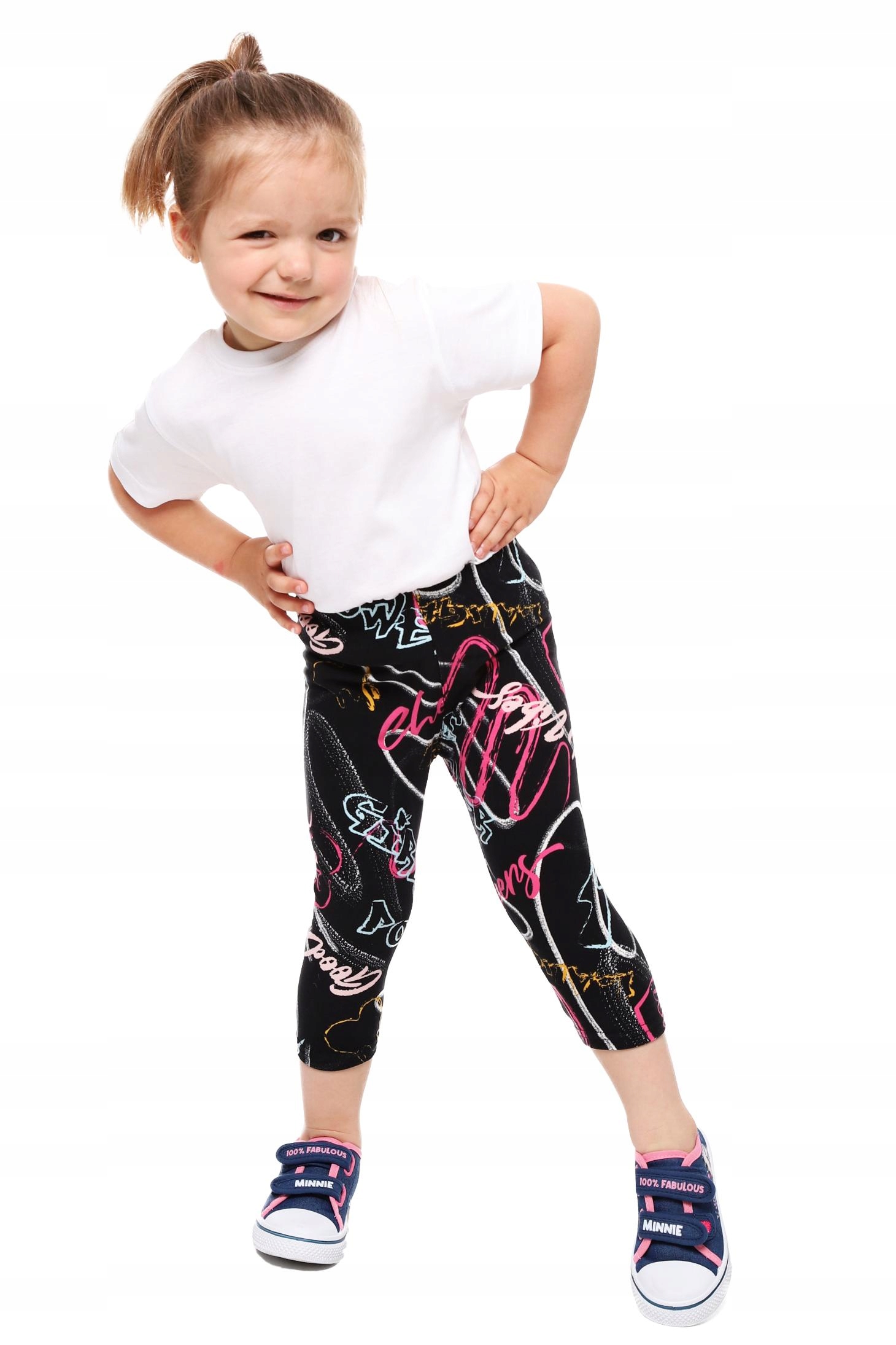 MORAJ legginsy getry dziewczęce 3/4 CRAZY 98-104 Marka Moraj