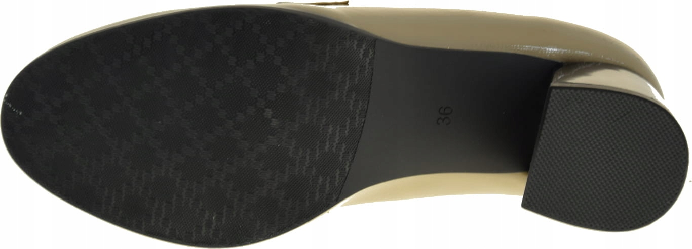 PÓŁBUTY DAMSKIE ELEGANCKIE LAKIEROWANE 12155 R.38 Odcień siwy