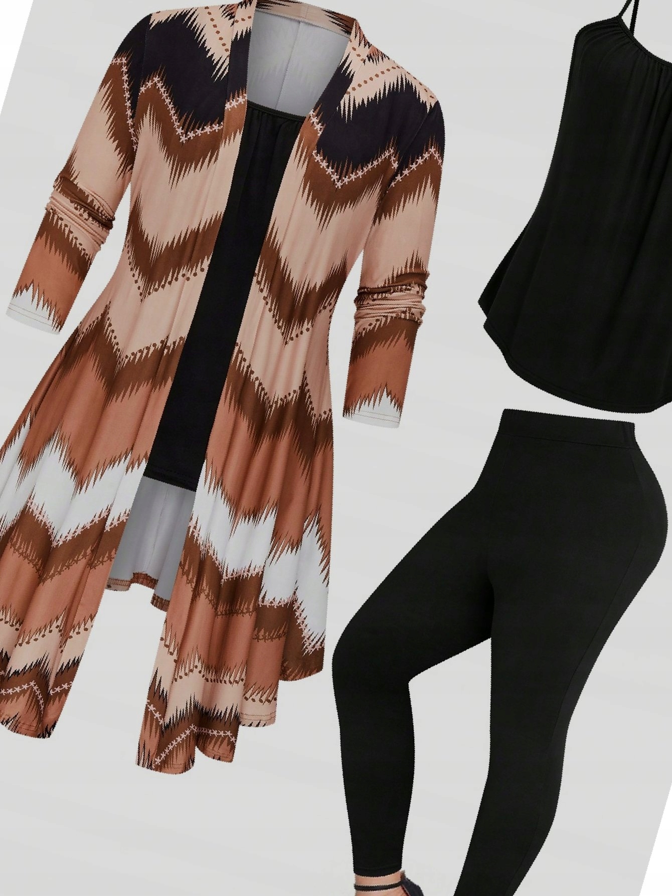 Dámský módní komplet na každý den, stylový, třídílný, 3XL 46