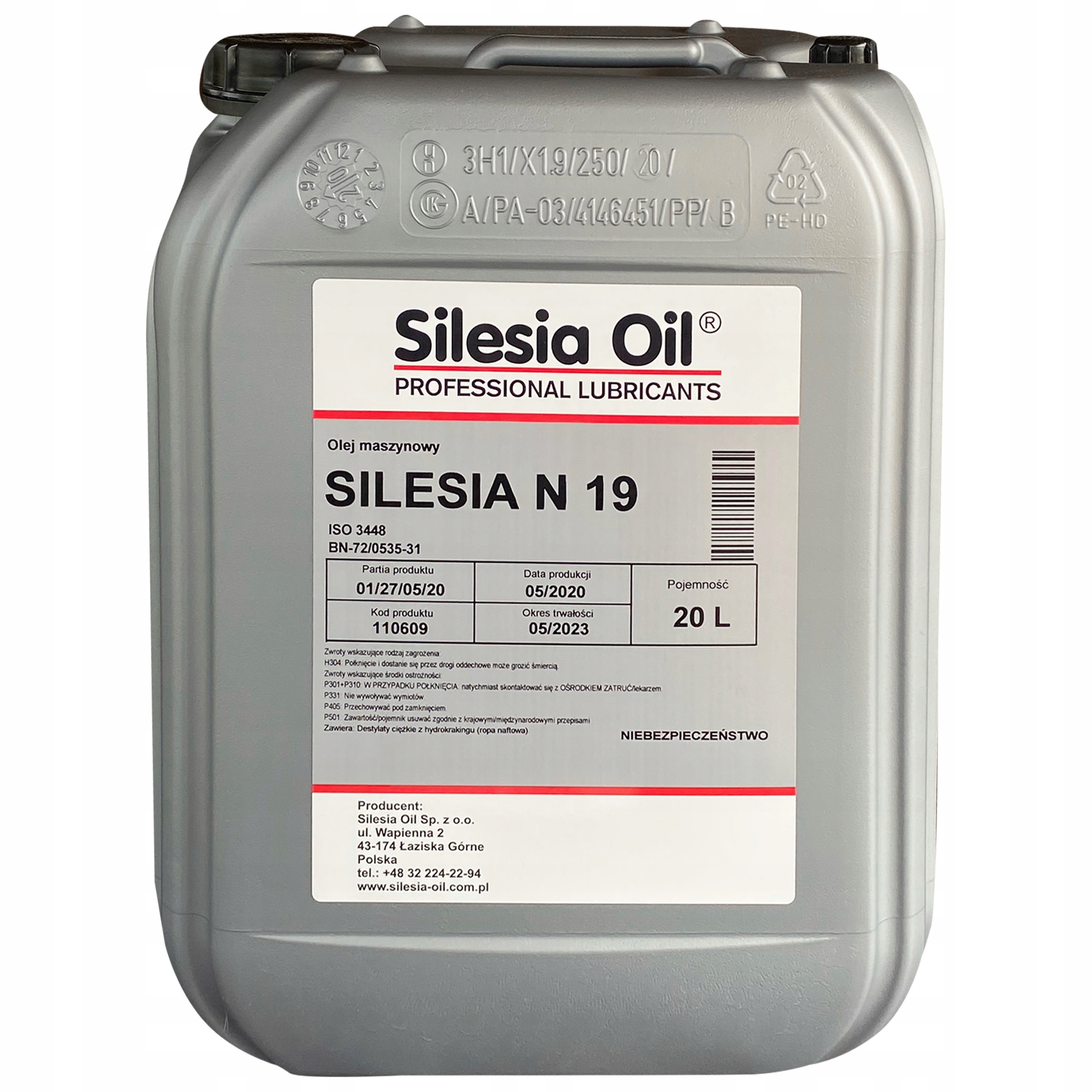 OLEJ MASZYNOWY SILESIA N19 VELOL 19 20L