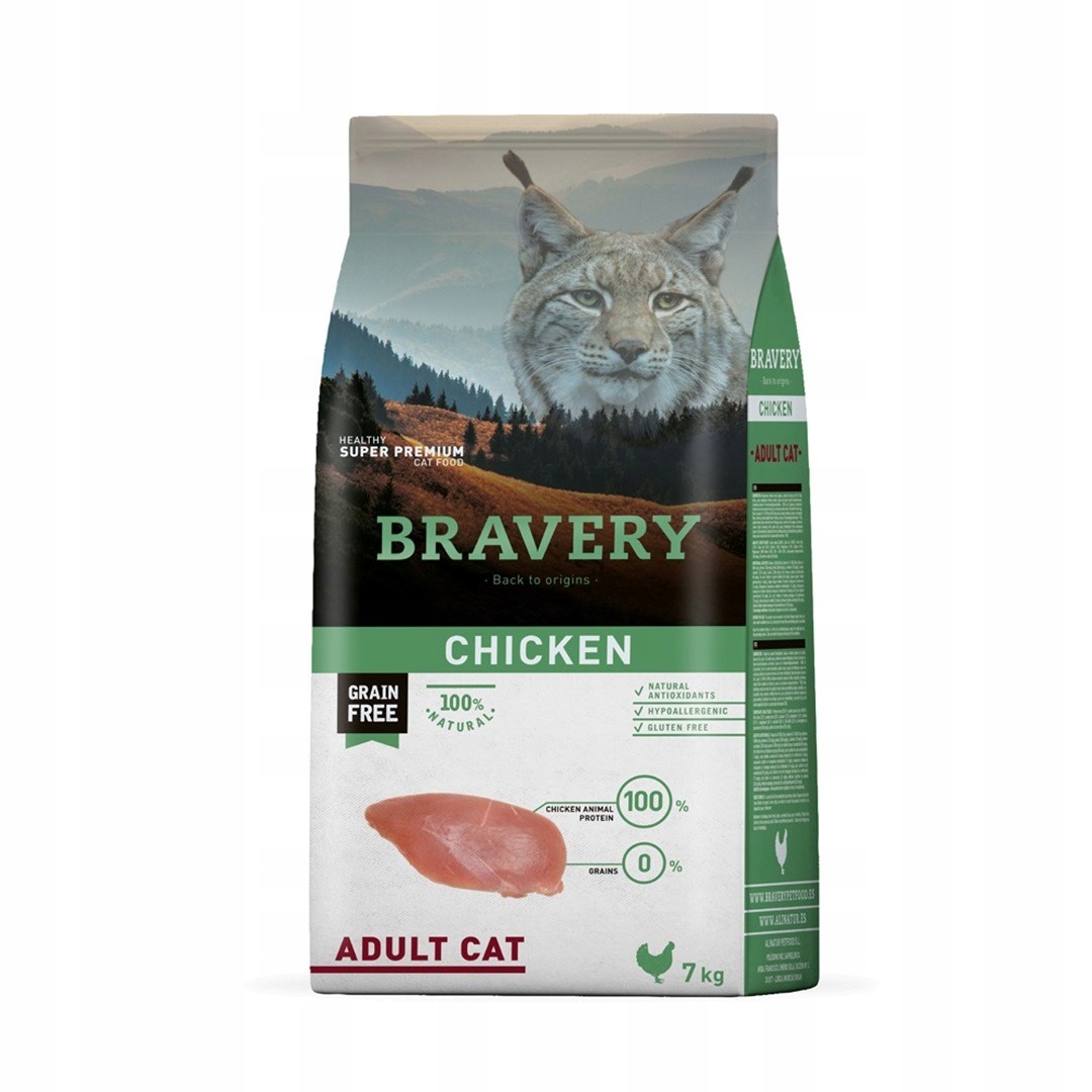 Bravery Cat 7 Kg Adult Chicken Kurczak kot dorosły