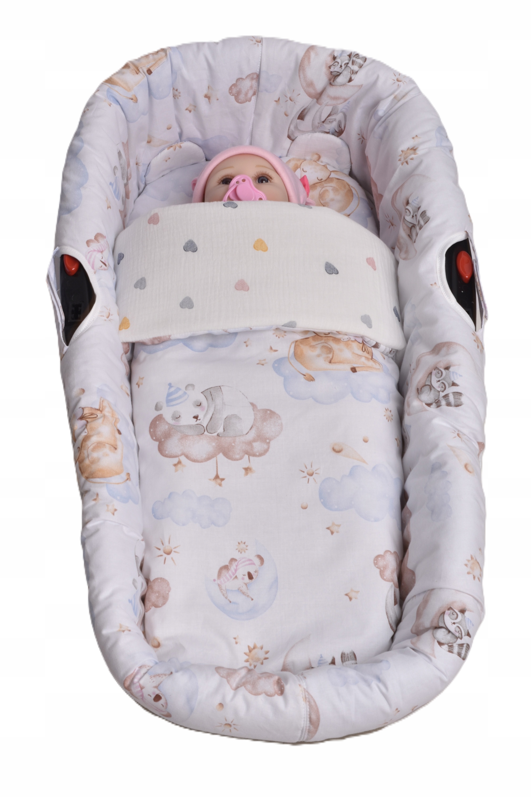 KOMPLET POŚCIELI Z WYPEŁNIENIEM DO GONDOLI WÓZKA KOŁYSKI BAWEŁNA+MUŚLIN Liczba elementów 2