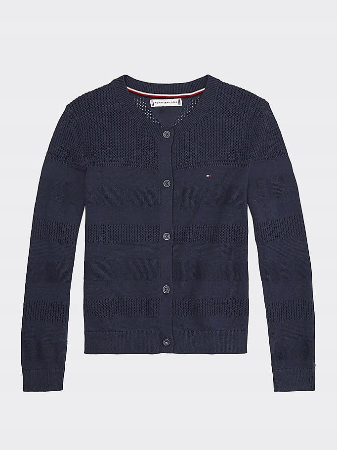 TOMMY HILFIGER GRANATOWY KARDIGAN GUZIKI (14-15L)
