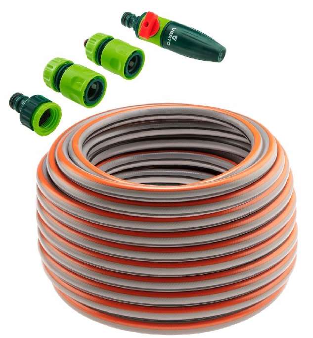 Neo Tools Set Záhradná hadica 1/2 x 50 m 4-vrstvová Spojky Zavlažovač