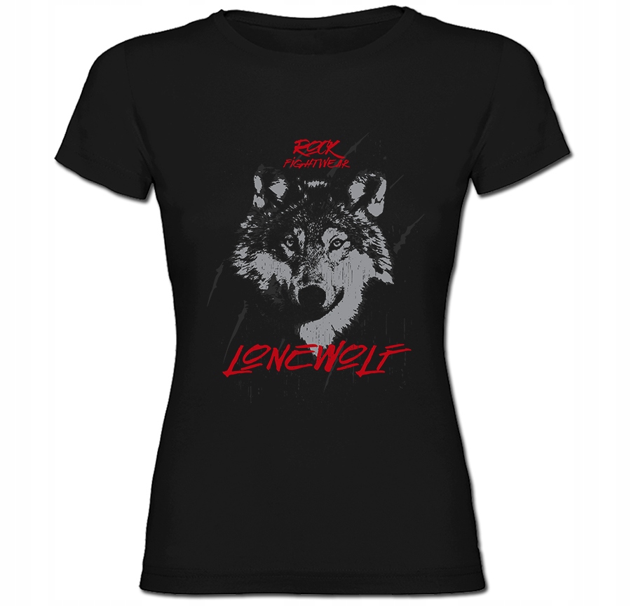 

Tshirt Damski Rock Lone Wolf Samotny Wilk M