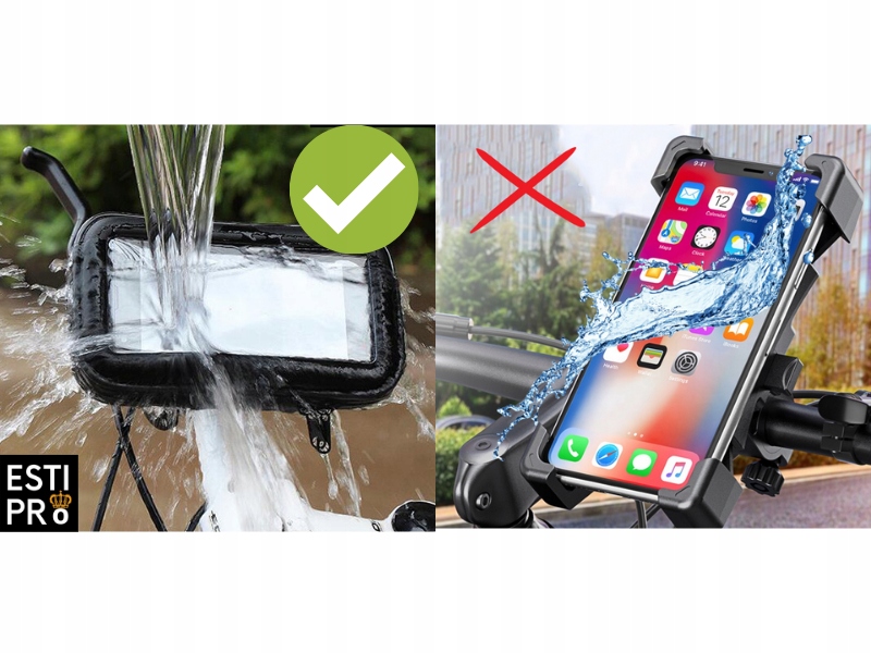 UCHWYTY ROWEROWE NA TELEFON MOCNY POKROWIEC ETUI Moc na Telefon do Roweru Model UCH ESTIPRO