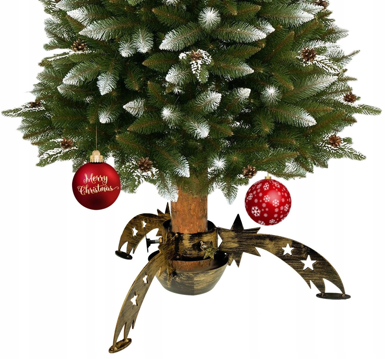 Stojan Na Vánoční Stromeček Kometa Velký Vánoční Stromek 105 MM Černo Zlatý Kovaný Vánoce
