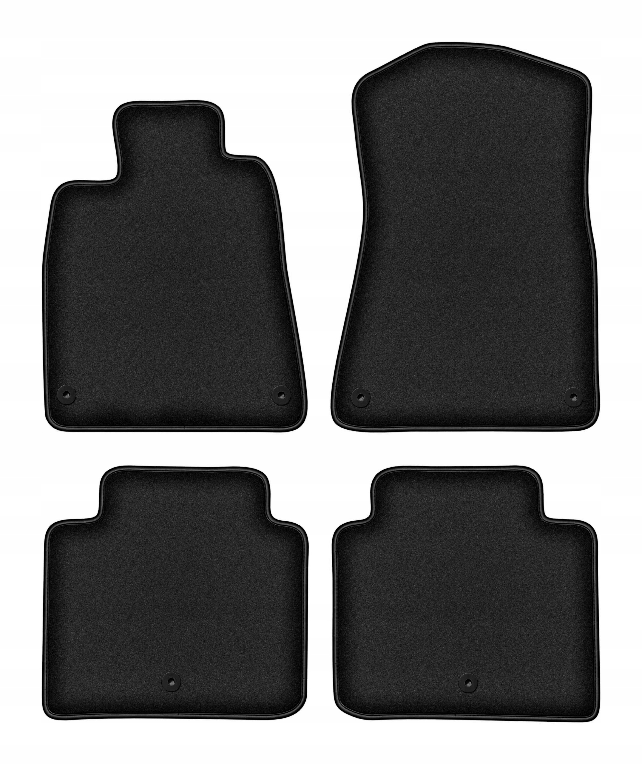 Velúrové koberčeky pre Lexus Gs III 2005-2012 komplet Durban čierne 4 ks