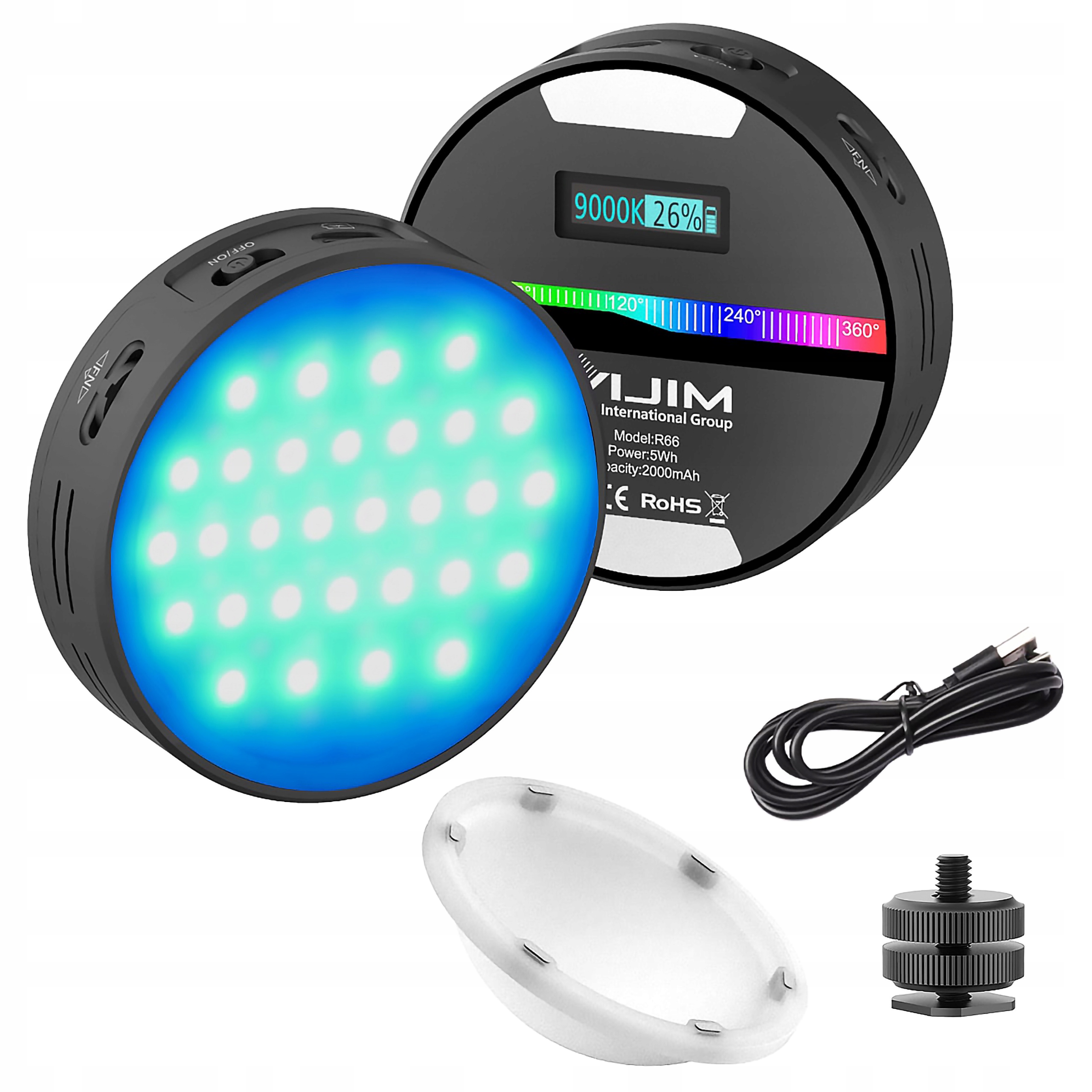 Magnetická Led diodová lampa Ulanzi Vijim R66 Rgb pro GoPro Hero 13 12 11