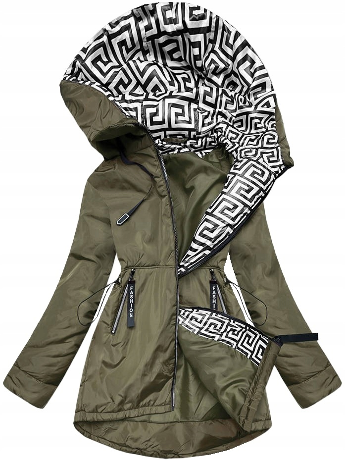 Péřová Přechodná Bunda B8037 Khaki 50