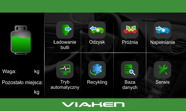 STACJA KLIMATYZACJI VIAKEN X545 R1234YF AUTOMAT Operating Mode Automatic