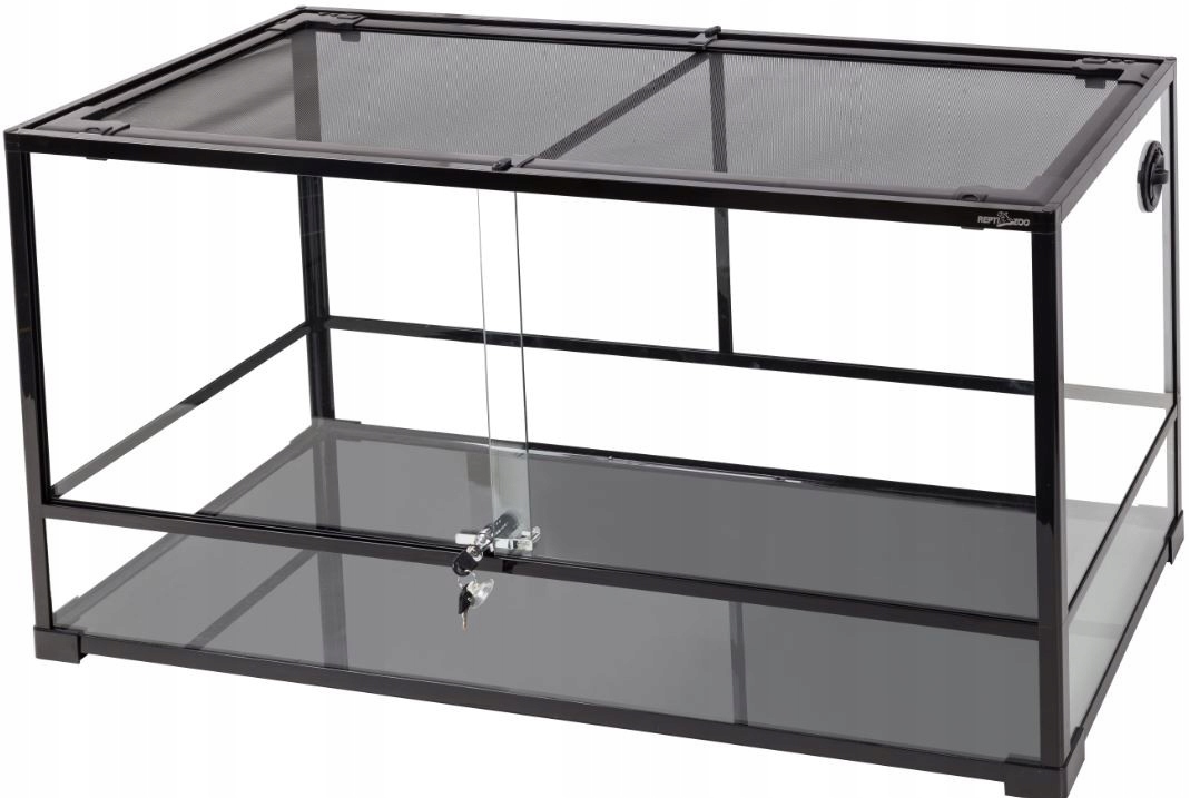 Levně Skleněné Terárium Pro Plazy Obojživelníky 120X45X60 CM S Větrací Síťkou, Velké