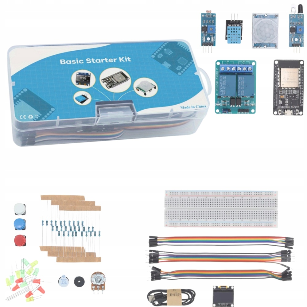 PODSTAWOWY ZESTAW STARTOWY DO PŁYTKI ROZWOJOWEJ WIFI IOT ESP32 ESP-WROOM-32