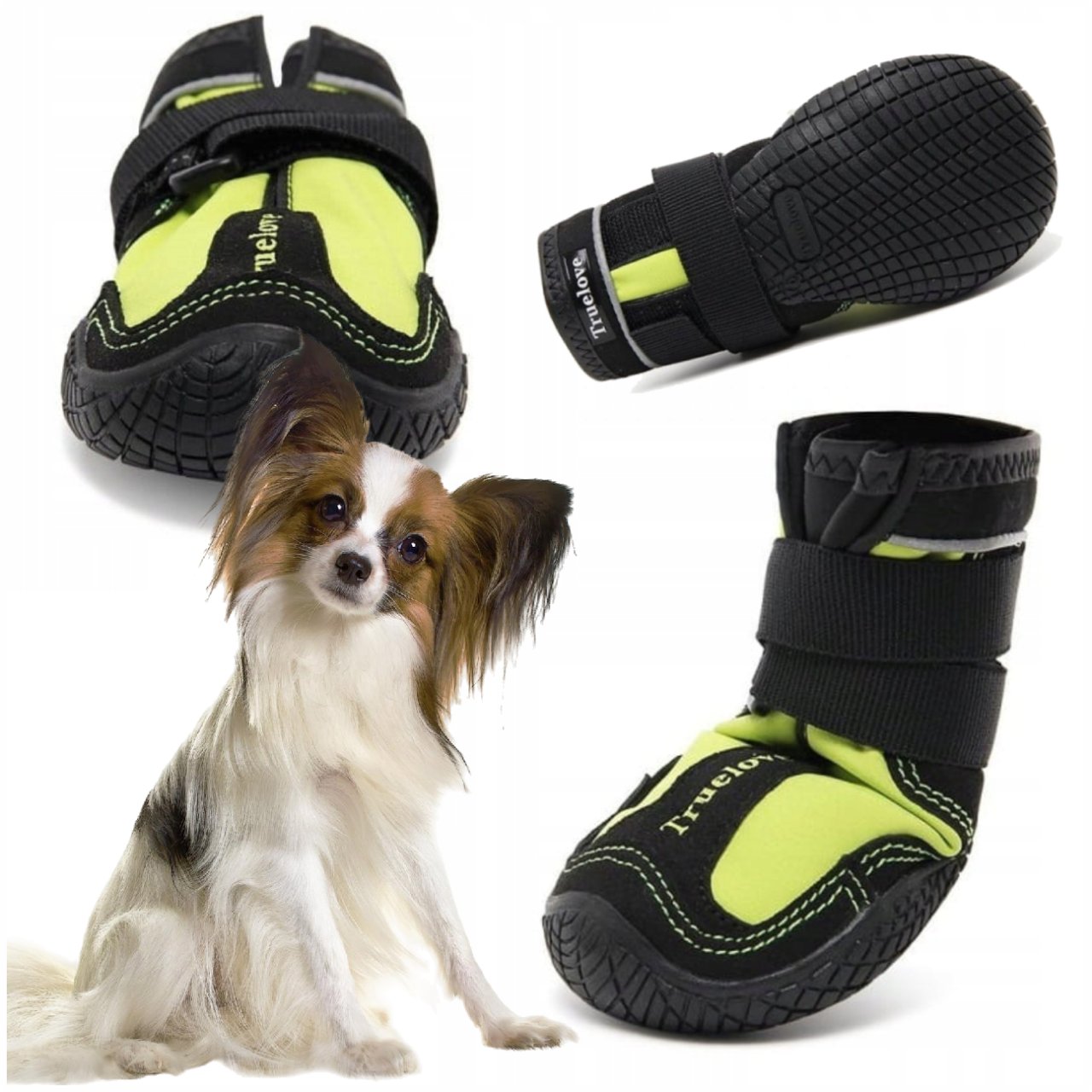 Levně Trekingové Boty Pro Psa Truelove Long Distance (2 ks) 2-4 cm Limetkové