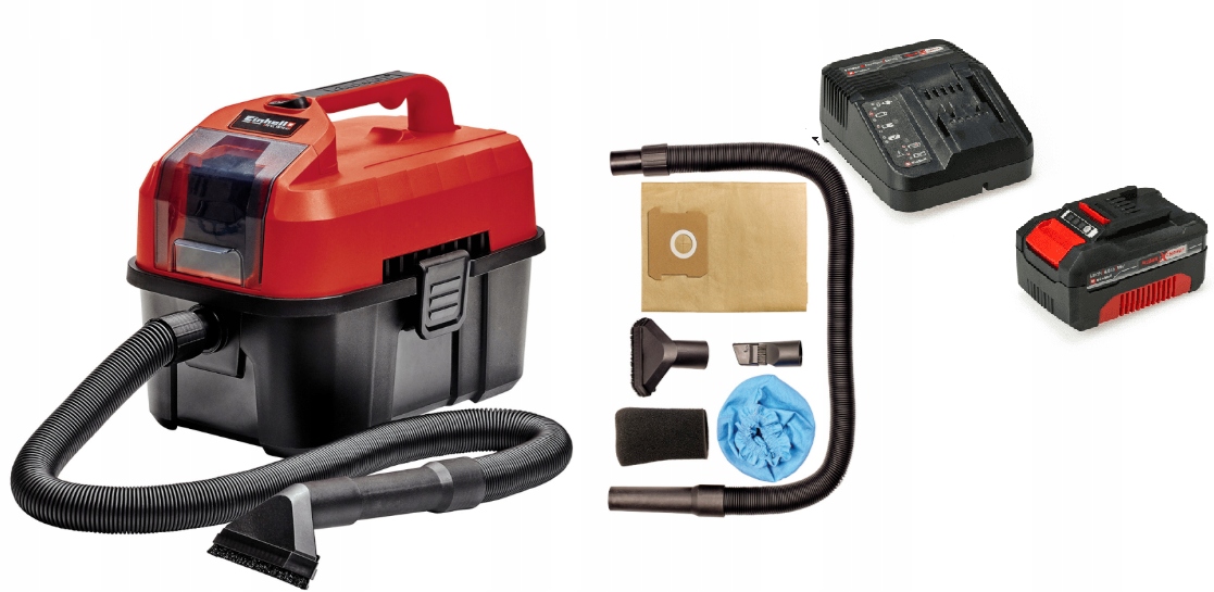 Einhell Odkurzacz Warsztatowy Te-vc 18/10 2347160 Zestaw Akumulator 4,0AH