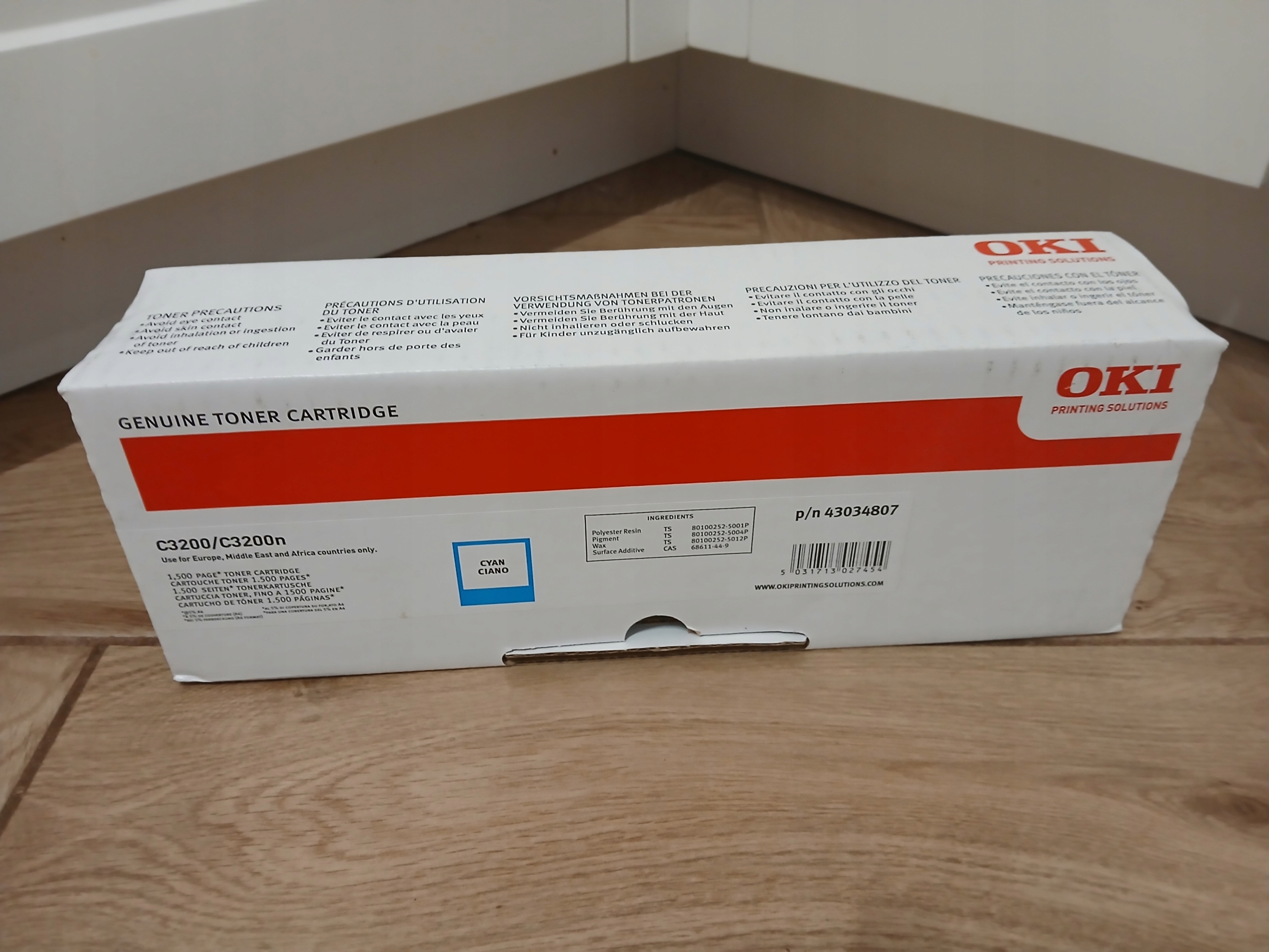Toner Oki C3200 43034807 Cyan Originál