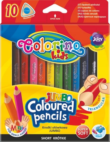 

Colorino Kredki Trójkątne Mini Jumbo