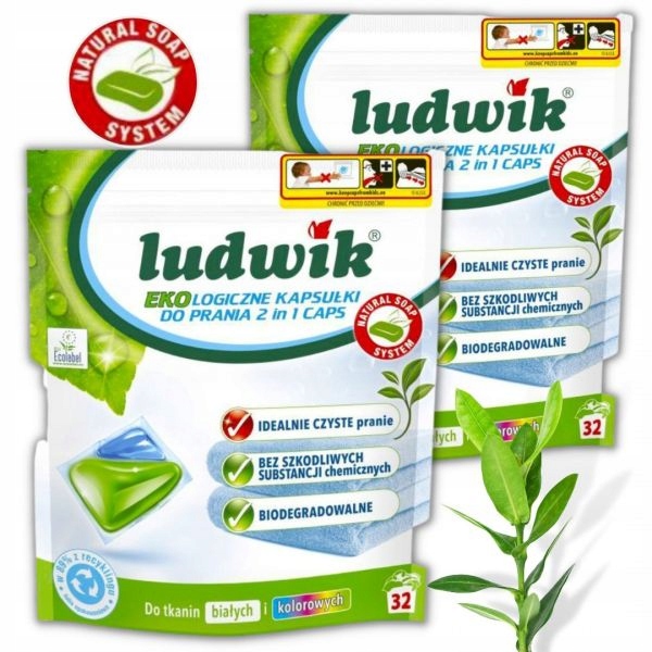 

Ludwik Eko 2w1 Kapsułki do prania biały kolor