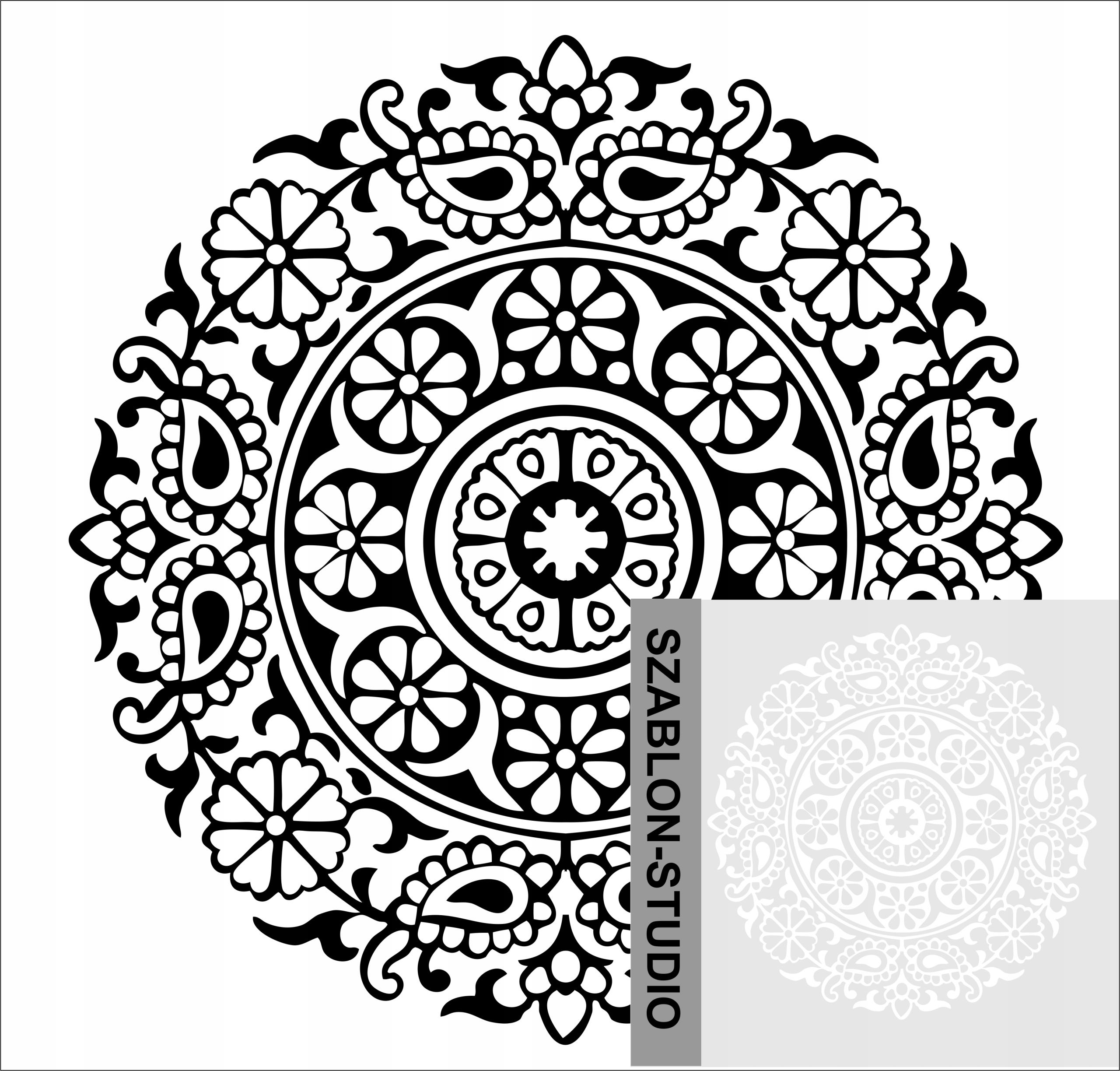Šablóna na viacnásobné použitie, šablóna na maľovanie //mandala/
