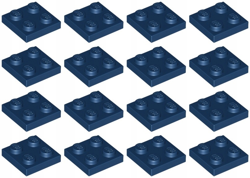 

Lego 3022 Płytka 2x2 niebieska ciemna (10g) 16 szt