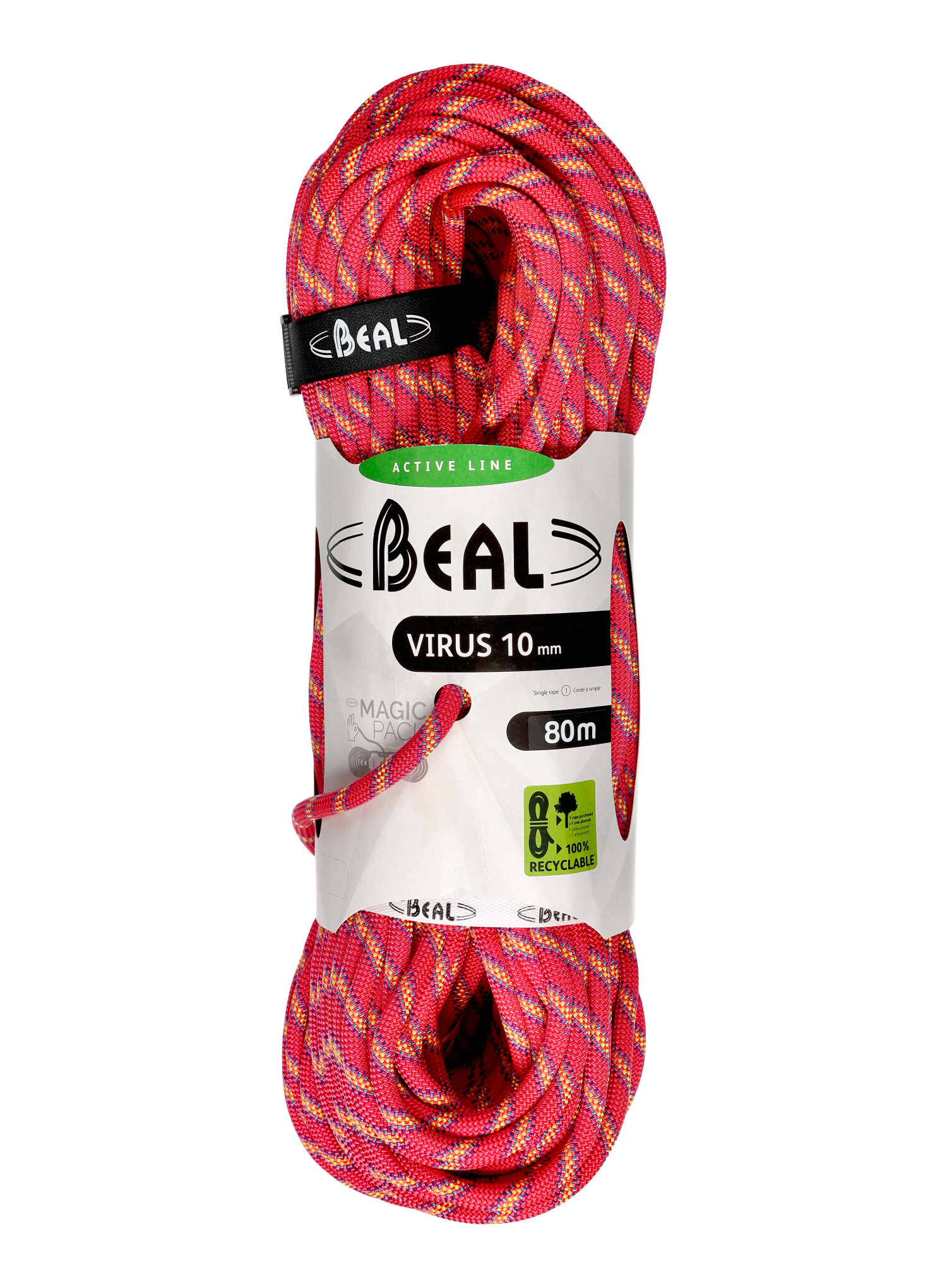 Lezecké lano Beal Virus 10 mm 80 m pink