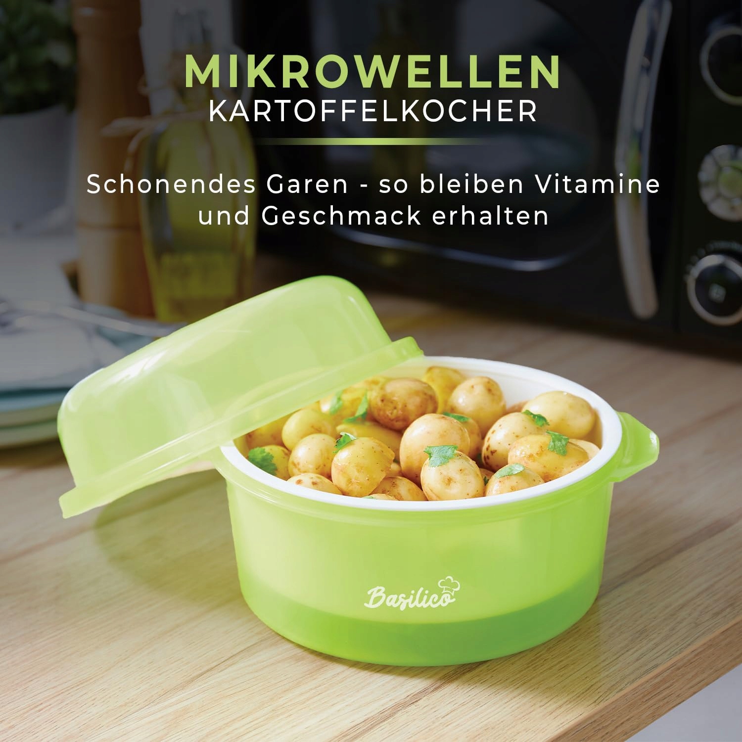 BASILICO Kuchenka Mikrofalowa Do Ziemniaków I Warzyw Energooszczędna — miniatura 2