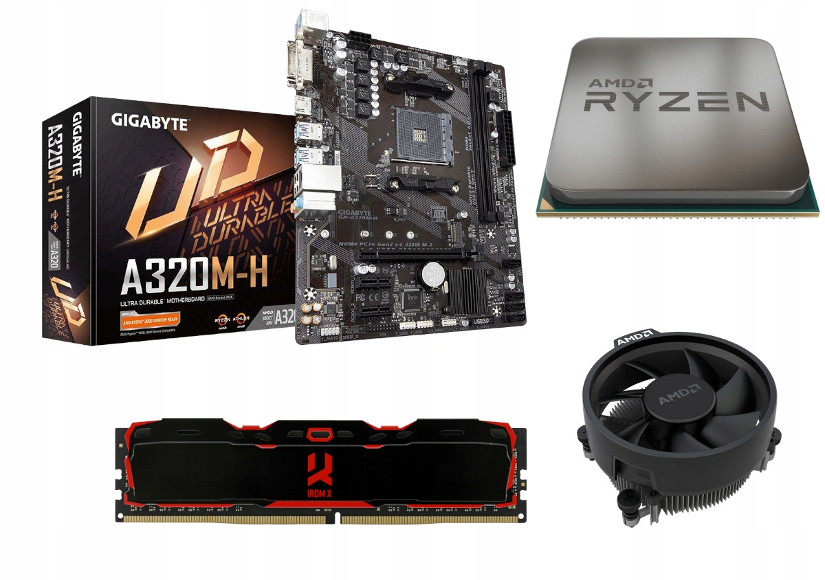 Gigabyte a320m h + ryzen 5 4500 + 8gb 3200mhz в Украине купить из