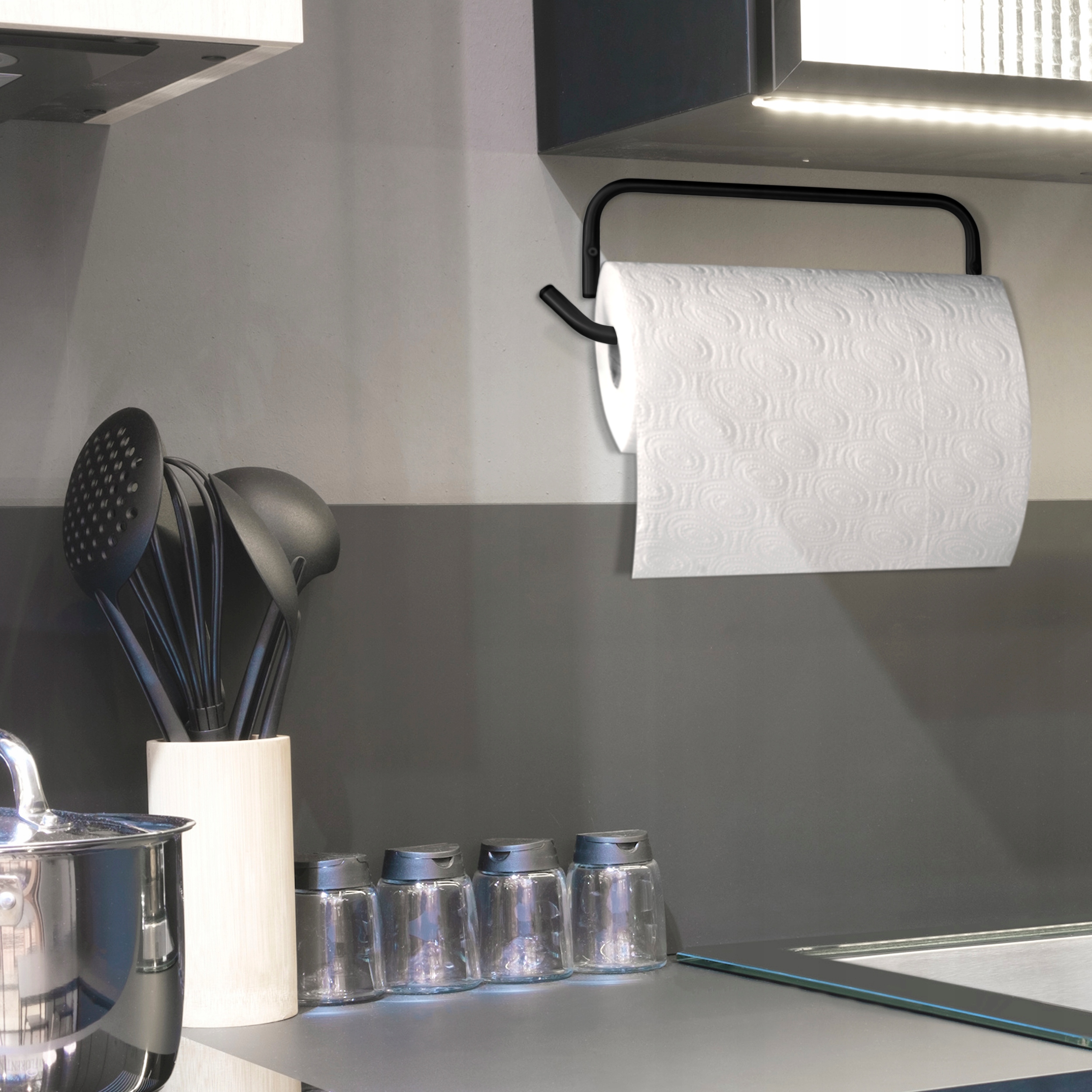 Wieszak Uchwyt na ręcznik papierowy WR03 czarny Kod producenta WR03