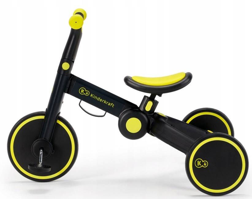 KINDERKRAFT ROWEREK TRÓJKOŁOWY BIEGOWY DZIECIĘCY 4TRIKE BLACK VOLT