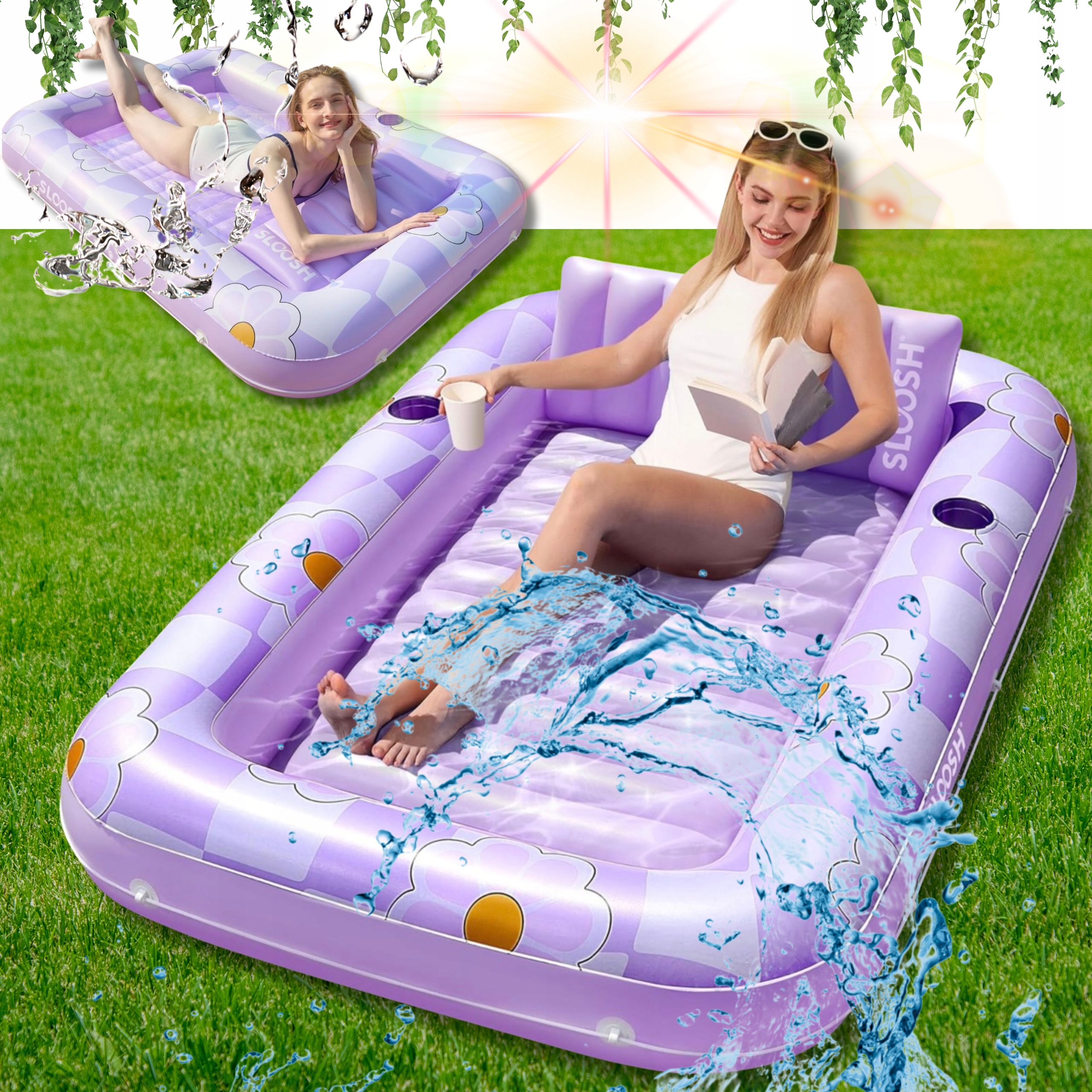 Matrace Plovák Na Plavání Lehátko S Polštářkem Na Nafukování Do Vody!