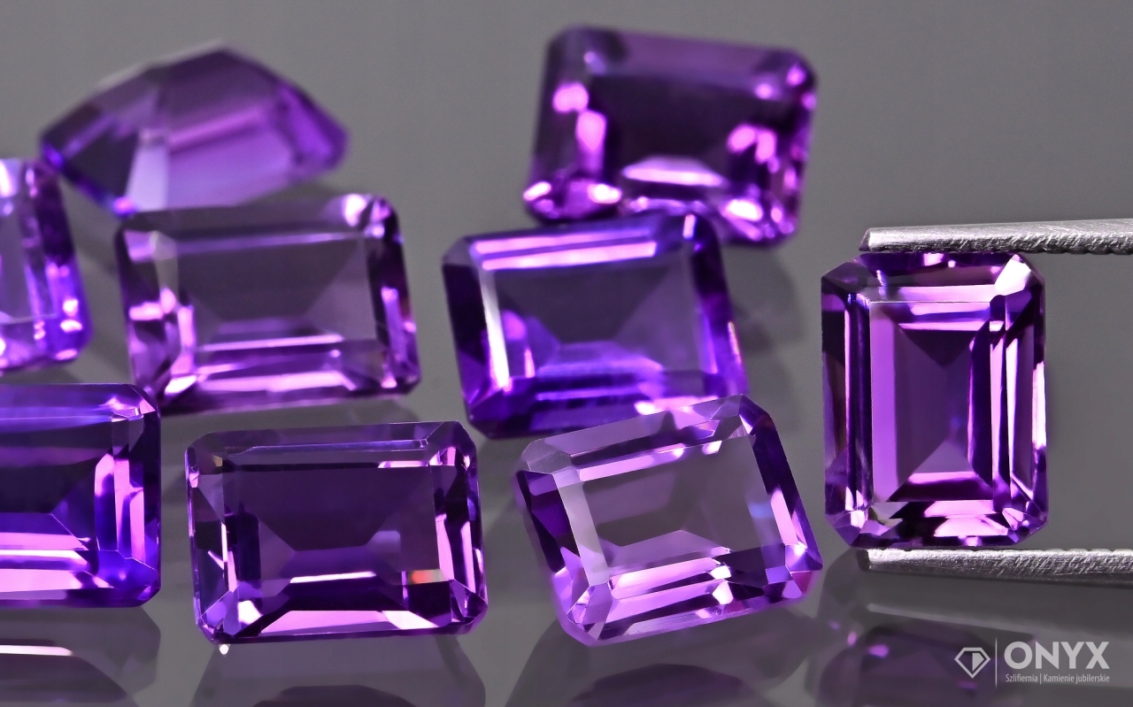 Ametyst A fazetovaný oktagon 9x7 mm