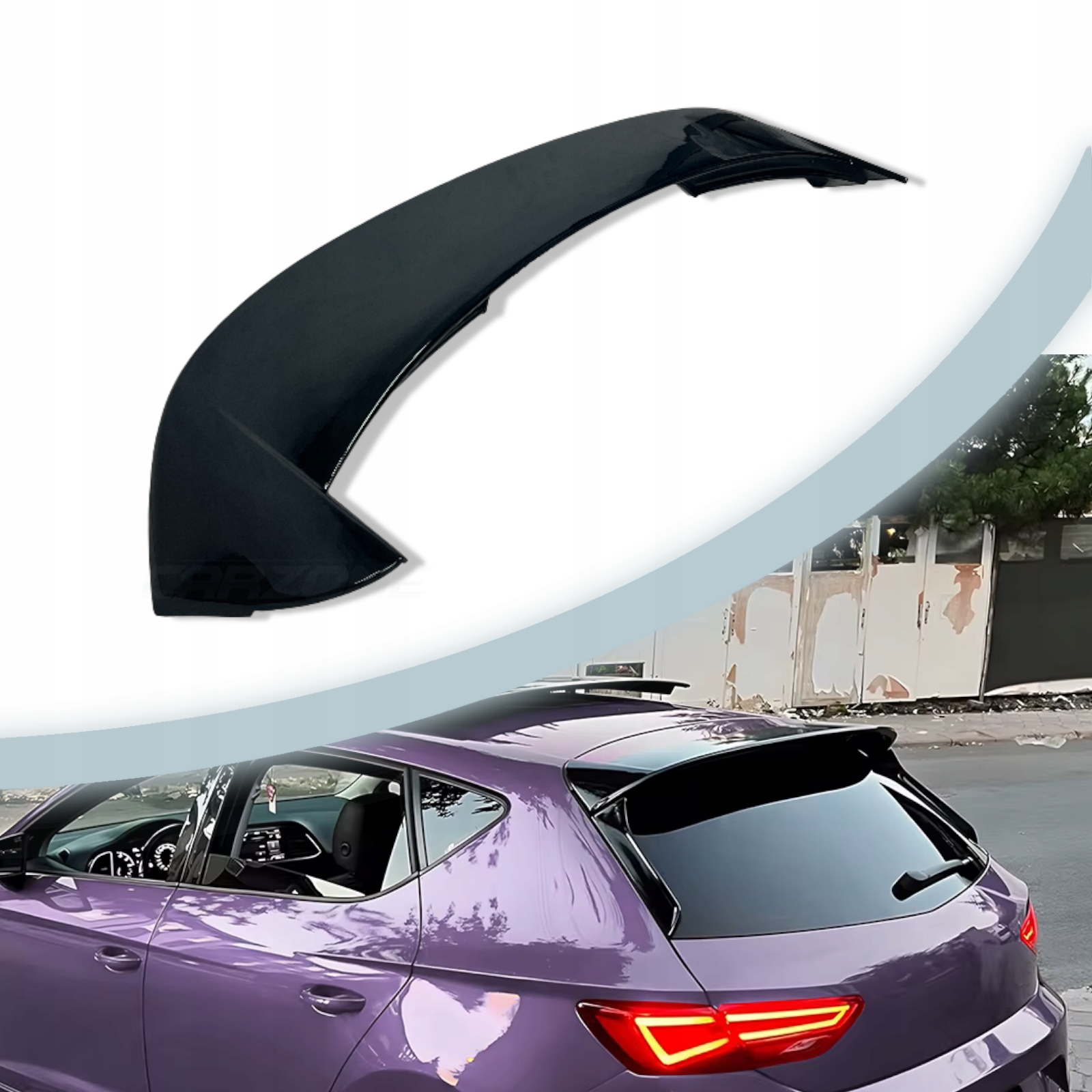 SPOILER LOTKA SEAT LEON MK3 3 HATCHBACK 5-drzwi Czarny Połysk