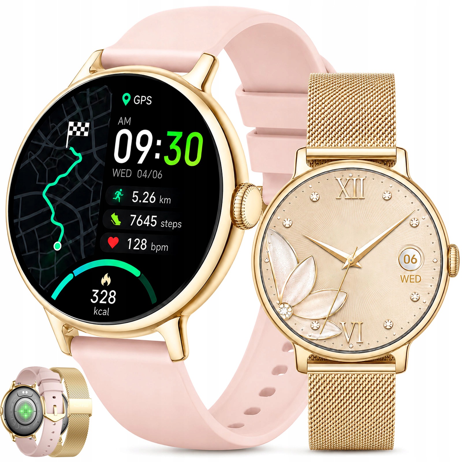 Chytré Hodinky dámský Gravity – přijímání hovorů Amoled 2 Gps pásky