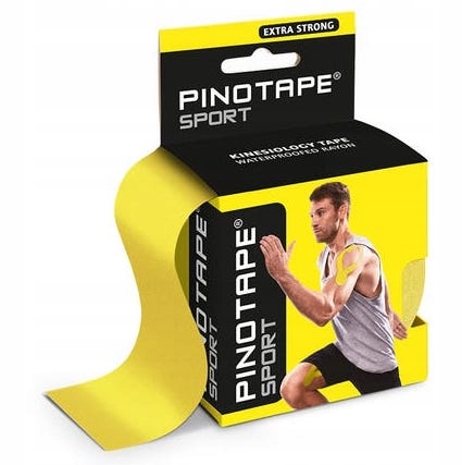 

Taśma kinesio 5cm x 5m Pinotape Sport tejp żółty