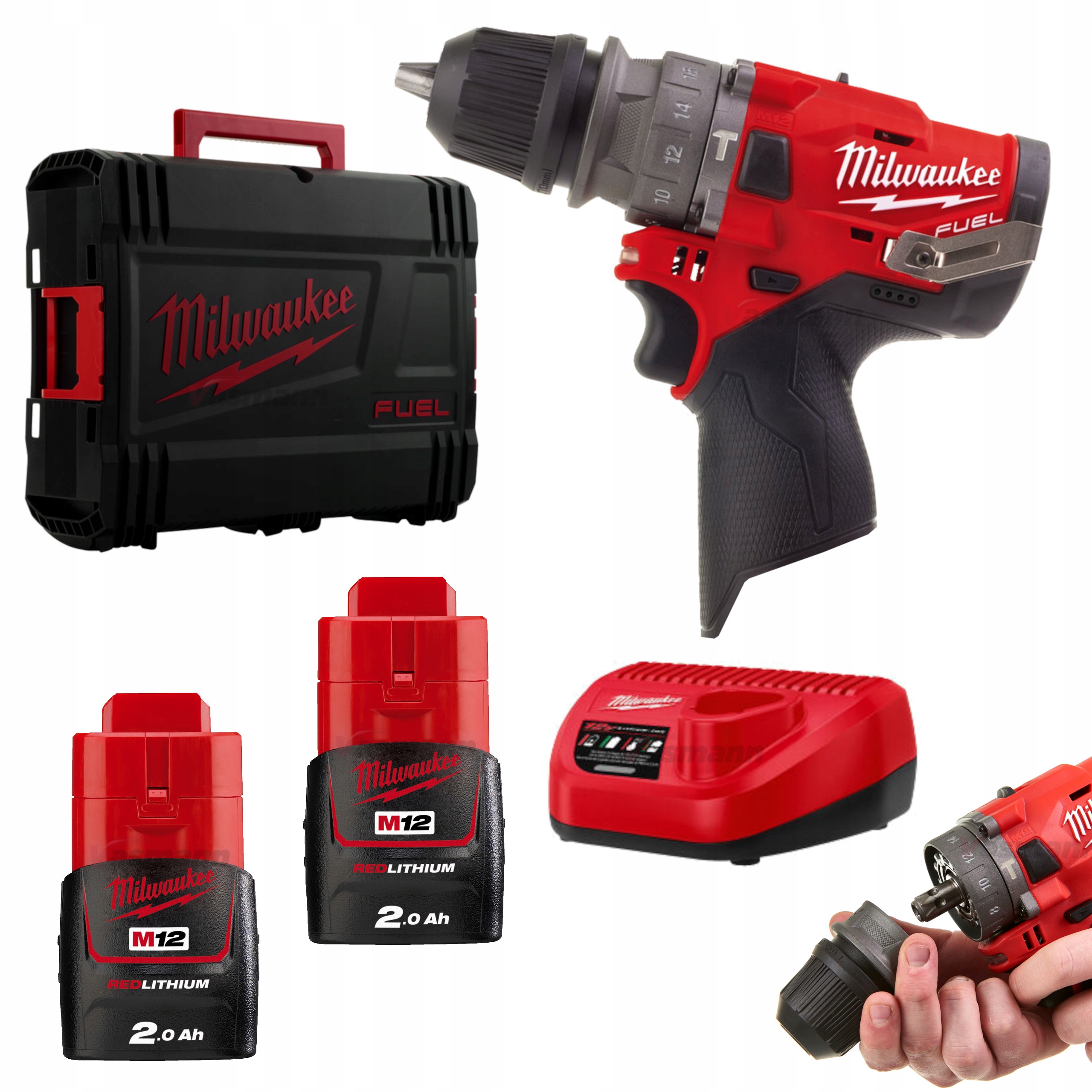

Wiertarko-wkrętarka Udar. Milwaukee M12 FPDX-202X