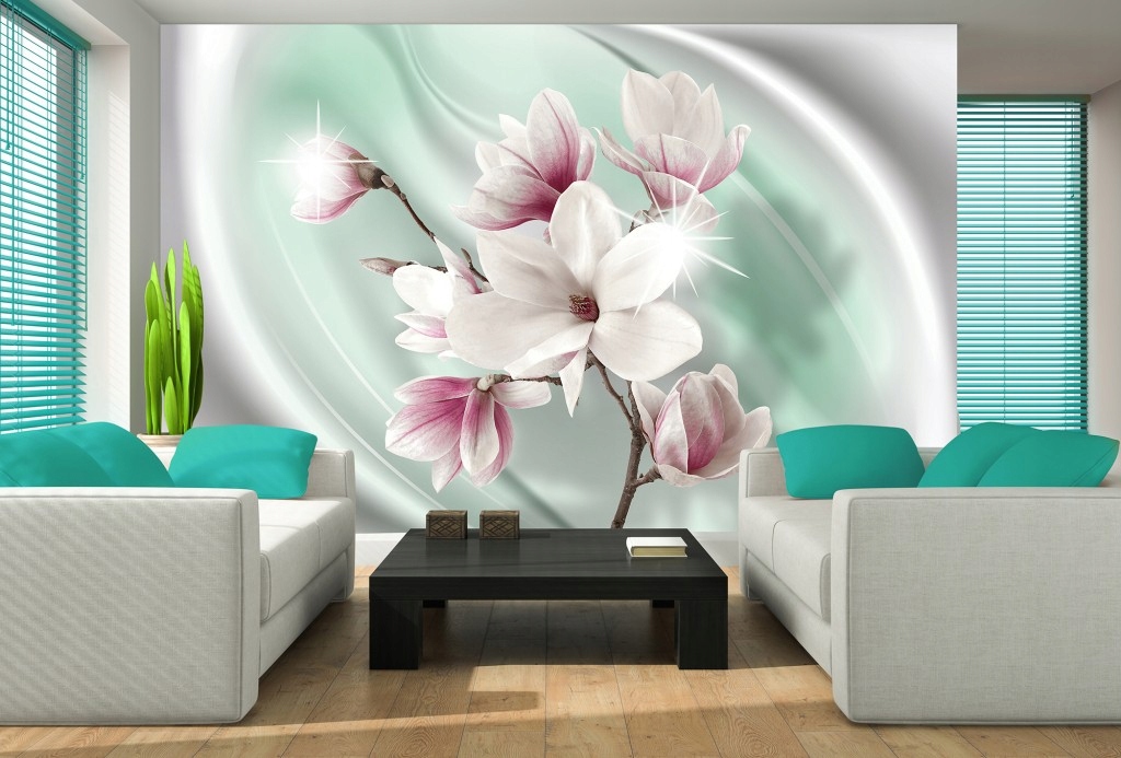 Tapeta Magnolie, jemnosť, elegancia v pastelových farbách 312x219 lepidlo