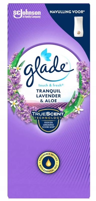 GLADE TOUCH FRESH LAVENDER LAWENDA SKONCENTROWANY ODŚWIEŻACZ ZAPAS 10ml